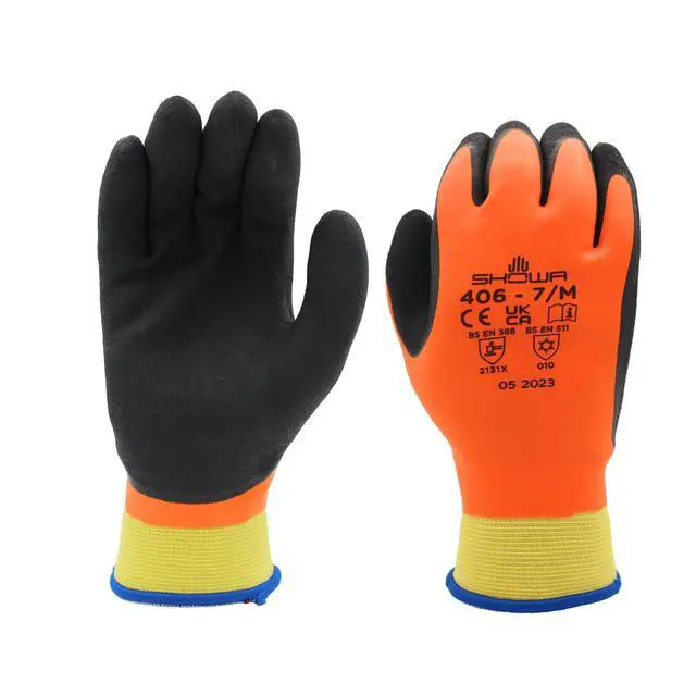 Main image of 406 Full Double Coated Natural Rubber Latex Insulated General Purpose Winter Work Gloves with Nylon Blend Liner, Medium (12 Pair)