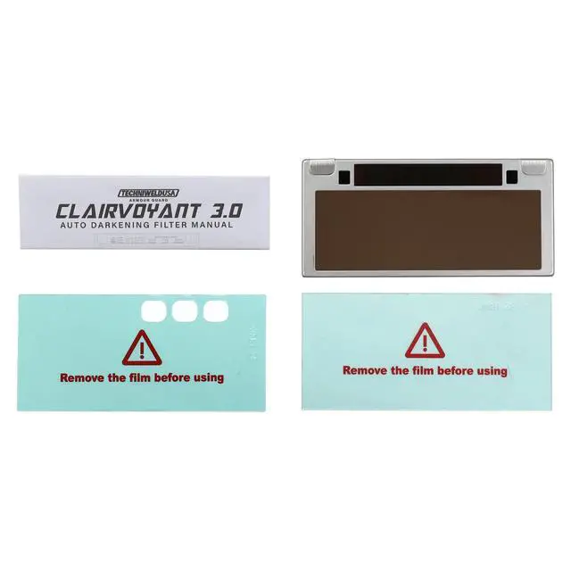 Alt view image 6 of 6 - Armour Guard Clairvoyant 3.0 Crystal Clear Blue View 2 X 4.25 Multi Shade Autodarkening Lens, Gold Plated