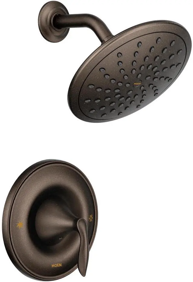 Main image of Eva Oil Rubbed Bronze Posi-Temp Shower Faucet Trim with Eco-Performance Rainshower Showerhead, Valve Required, T2232EPORB