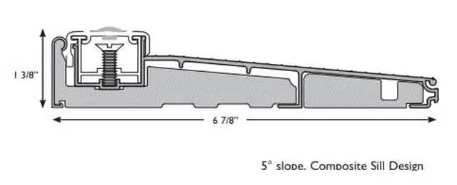 Alt view image 2 of 6 - Ultra-Wide 7" (inch) Black Adjustable Aluminum Threshold Add on Extension Available - Heavy Duty - Commercial and Residential, Durable, Adjustable for Any Doorway. (36 inches)