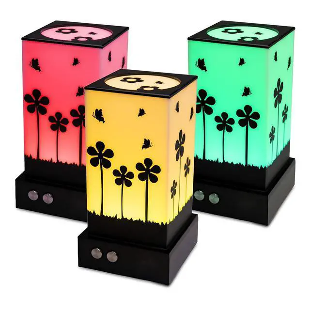 Main image of Friendship Lamps, Telepathy Flora, Long Distance WiFi Touch Light, Stay Connected from Anywhere, 250+ Colors, Gift for Couples, Friends & Family, Fathers Day, No Subscription (Set of 3)