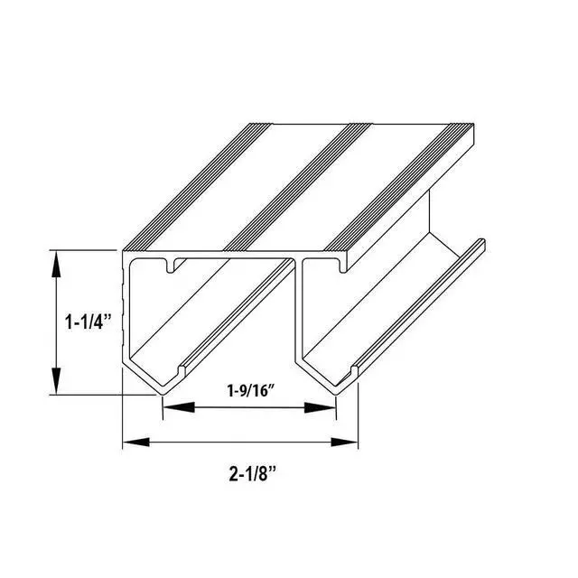 Alt view image 4 of 6 - Sliding Closet Door Hardware Kit - 106-inch Double Track for 2 Or 3 Bypass Doors Up to 100lbs - SLID'UP 110