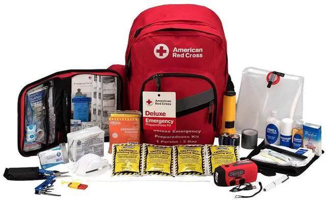 Main image of Officially Licensed Product | 3-Day Emergency Preparedness Deluxe Backpack | 72 Hour Survival Supplies for 1 Person | Water, Phone Charger, Blanket, Food