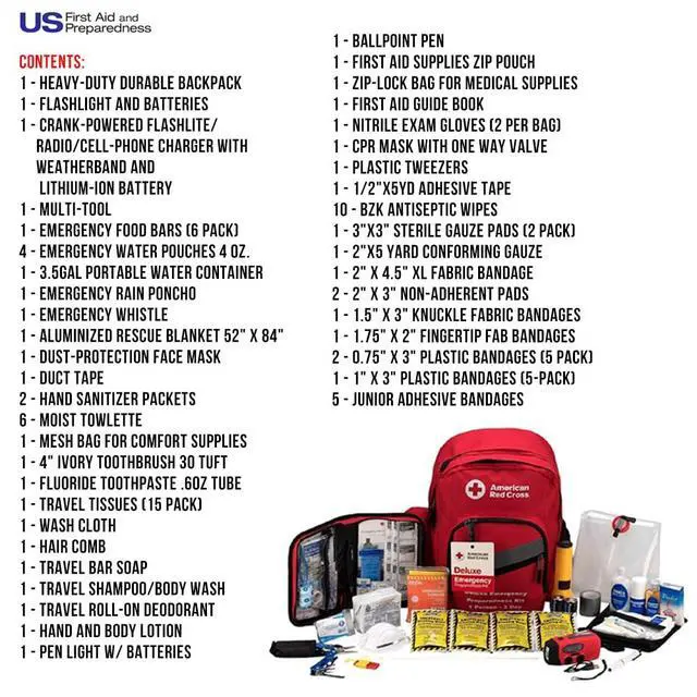 Alt view image 3 of 6 - Officially Licensed Product | 3-Day Emergency Preparedness Deluxe Backpack | 72 Hour Survival Supplies for 1 Person | Water, Phone Charger, Blanket, Food