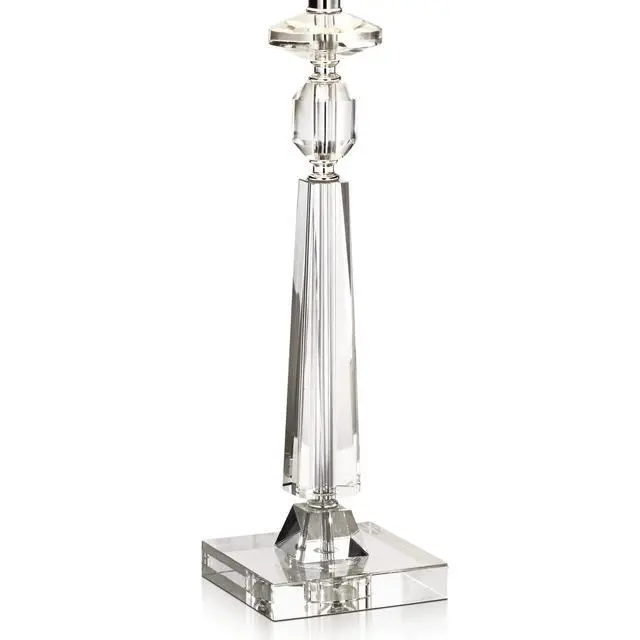 Alt view image 5 of 6 - Aline 27" Tall Geometric Modern Table Lamps Set of 2 Clear Crystal Living Room Bedroom Bedside Nightstand House Office Home Reading Kitchen Entryway Console Family Dining
