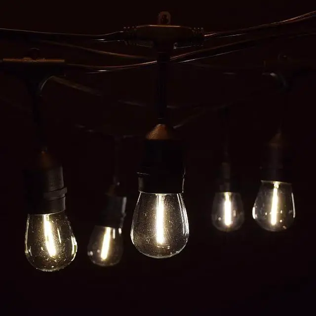 Alt view image 2 of 6 - E26 Commercial Suspender Light String with S14 Light Bulbs (S14 LED Filament Bulbs, 100 Foot 50 Socket)