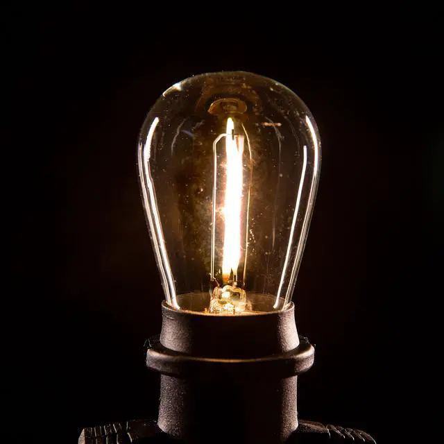 Alt view image 4 of 6 - E26 Commercial Suspender Light String with S14 Light Bulbs (S14 LED Filament Bulbs, 100 Foot 50 Socket)
