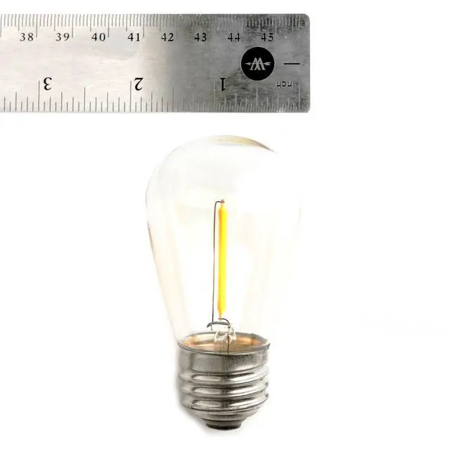 Alt view image 5 of 6 - E26 Commercial Suspender Light String with S14 Light Bulbs (S14 LED Filament Bulbs, 100 Foot 50 Socket)