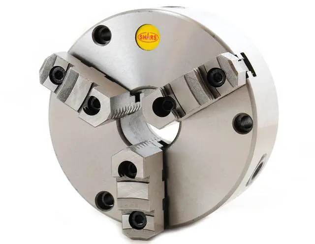 Main image of 6" 3 jaw Front Mounting Self Centering Scroll Lathe Chuck 2 Piece Jaws 202-6188 L[