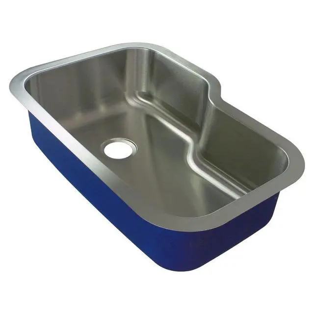 Alt view image 2 of 5 - MUSO33229 Meridian Undermount Single Bowl 16-Gauge Stainless Steel Kitchen Sink, 33-in x 22-in x 9-in, Brushed Finish