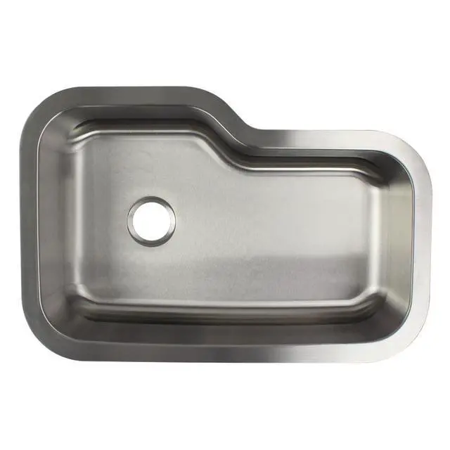 Alt view image 5 of 5 - MUSO33229 Meridian Undermount Single Bowl 16-Gauge Stainless Steel Kitchen Sink, 33-in x 22-in x 9-in, Brushed Finish