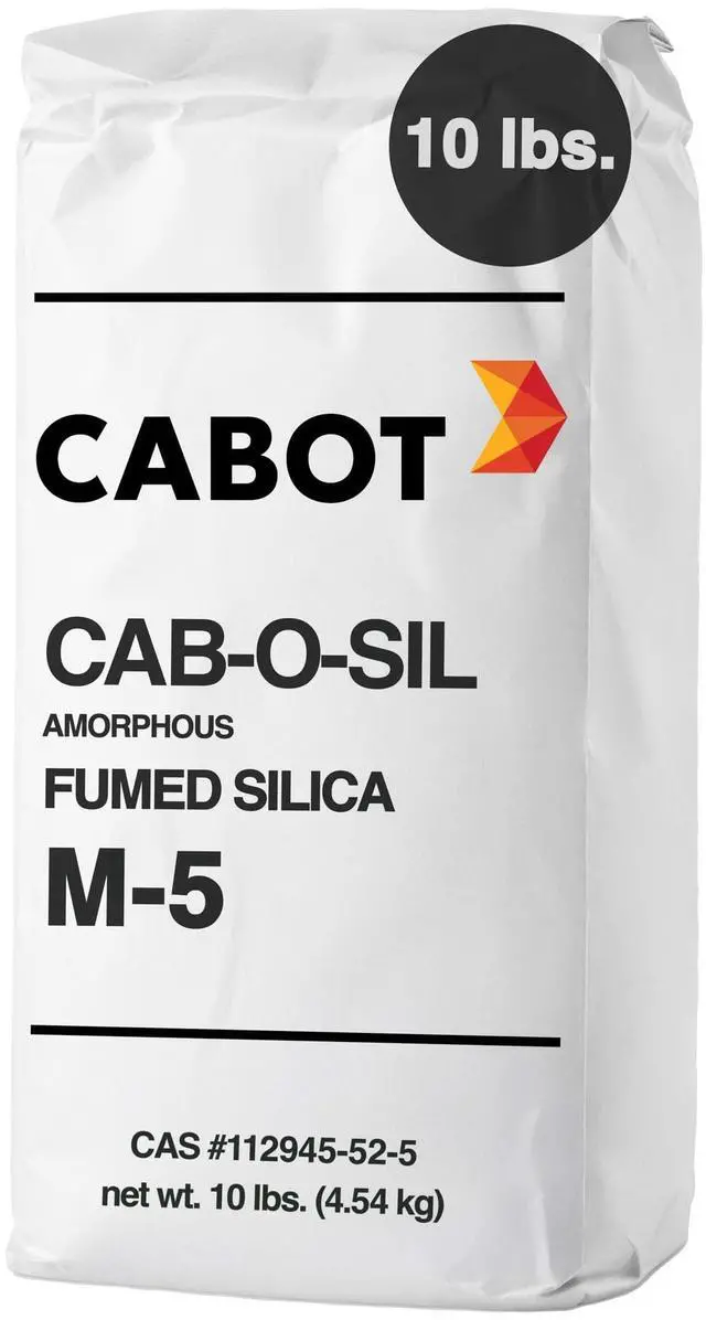 Main image of Cabosil M5 Fumed Silica, Cab-o-SIL, Industrial Grade Hydrophilic Enhancer for Epoxy, Paints, Varnishes, Coatings, Adhesives and Sealants (10 Pound Bag)