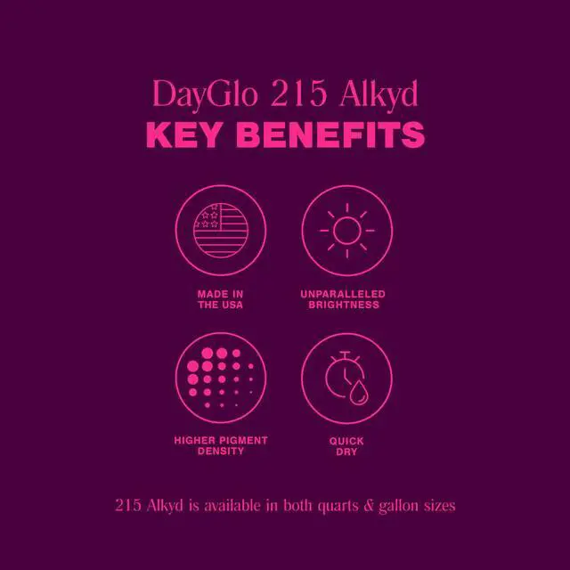 Alt view image 2 of 6 - Fluorescent Solvent-Based Alkyd Enamel Paint Aurora Pink 215-11, High Visibility Neon Color for Interiors, Crafts, Safety, and DIY Applications, Gallon