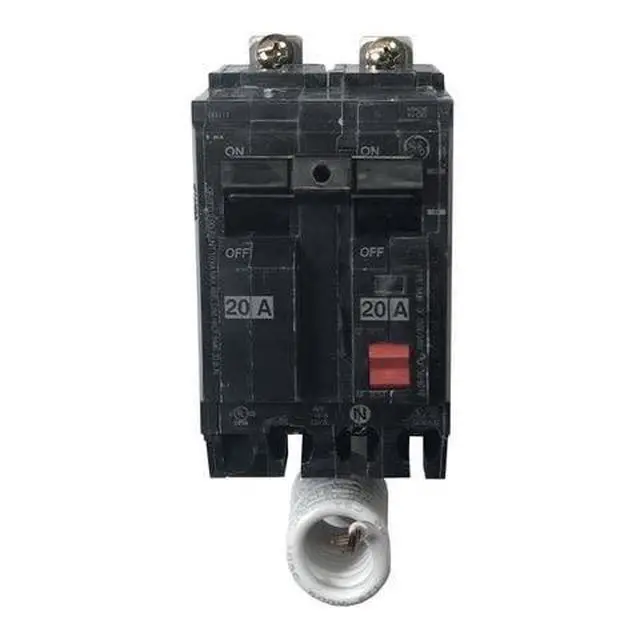 Alt view image 2 of 2 - THQB2120GFT Bolt-On Mount Type THQB Self-Test Ground Fault Circuit Interrupter 2-Pole 20 Amp 120/240 Volt AC