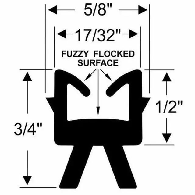 Alt view image 2 of 3 - 90-3422-356 Boat Sliding Glass Window U-Channel Sold as a 30 Foot Strip Commonly Found on Silverton and Sea Ray Yachts