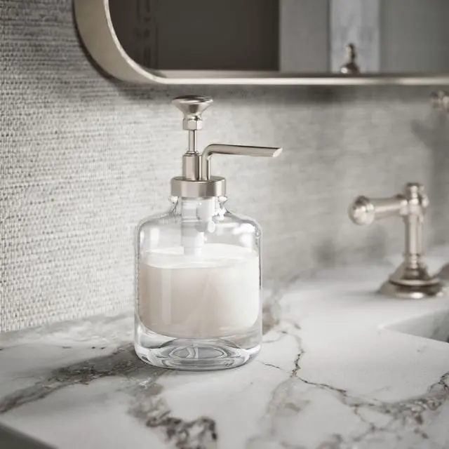 Alt view image 2 of 6 - K-98630-BN Artifacts Soap Dispenser Assembly, Vibrant Brushed Nickel