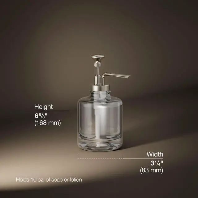 Alt view image 3 of 6 - K-98630-SN Artifacts Soap Dispenser Assembly, Vibrant Polished Nickel