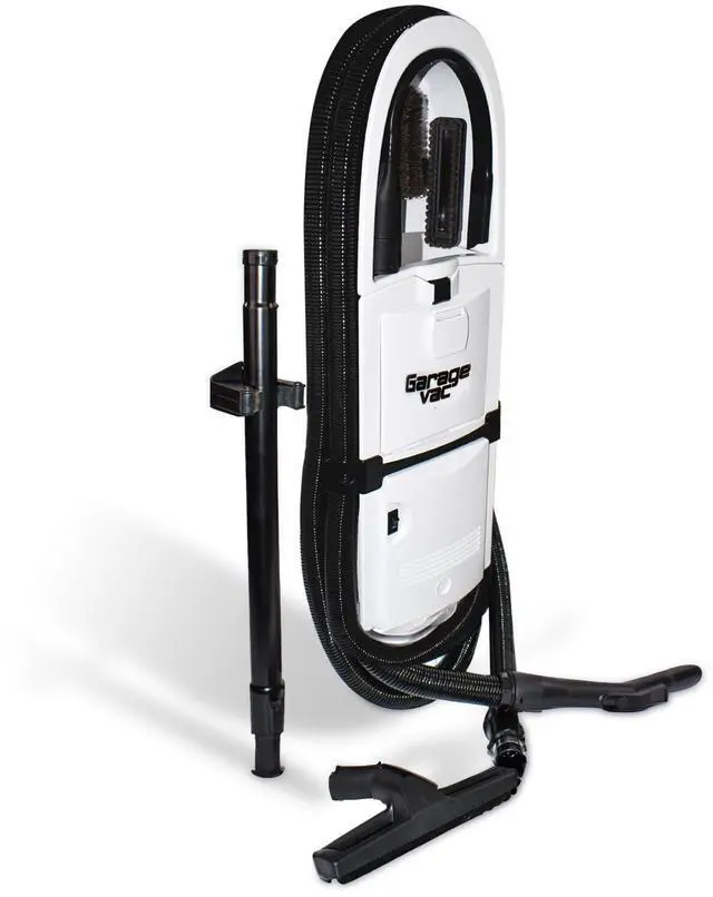 Main image of InterVac Garage Vacuum Cleaner for Workshop, 1 Gallon Garage Vacuum Wall Mounted, Stretch Hose Shop Vacuum for RVs, Boats, Cabins and Utility Rooms, GarageVac (White)