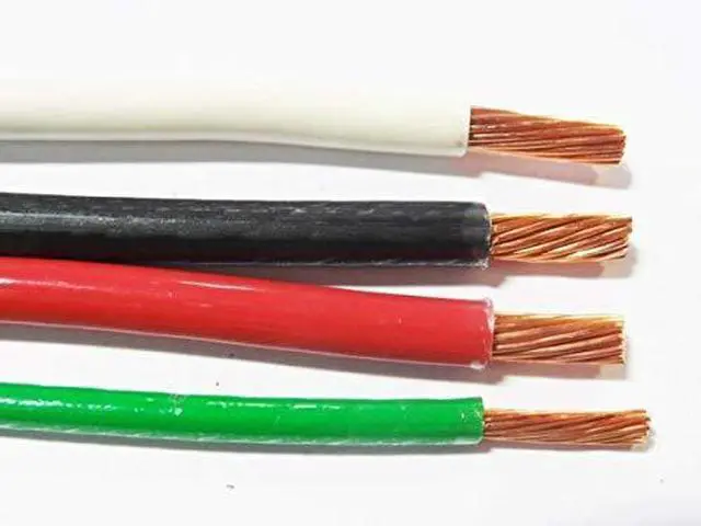 Main image of For 30' EA THHN THWN 6 AWG GAUGE BLACK WHITE RED + 8 awg GREEN STRANDED COPPER WIRE Electrical Wire & Cable
