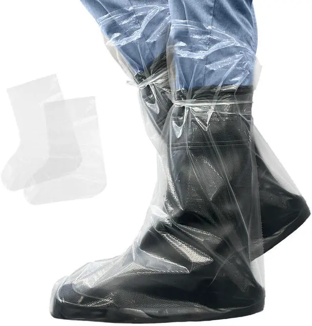 Main image of ABC Waterproof Disposable Boot Covers, 3XL Size. Pack of 1000 Clear Disposable Booties for Shoes Covers. Disposable Shoe Covers for Indoors Non Slip. Shoe Booties Disposable Non Slip