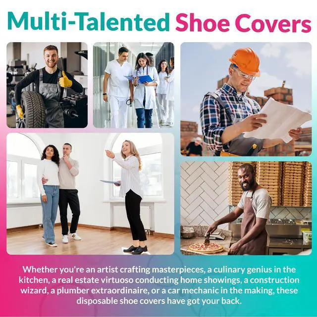 Alt view image 5 of 6 - ABC Waterproof Disposable Boot Covers, 3XL Size. Pack of 1000 Clear Disposable Booties for Shoes Covers. Disposable Shoe Covers for Indoors Non Slip. Shoe Booties Disposable Non Slip