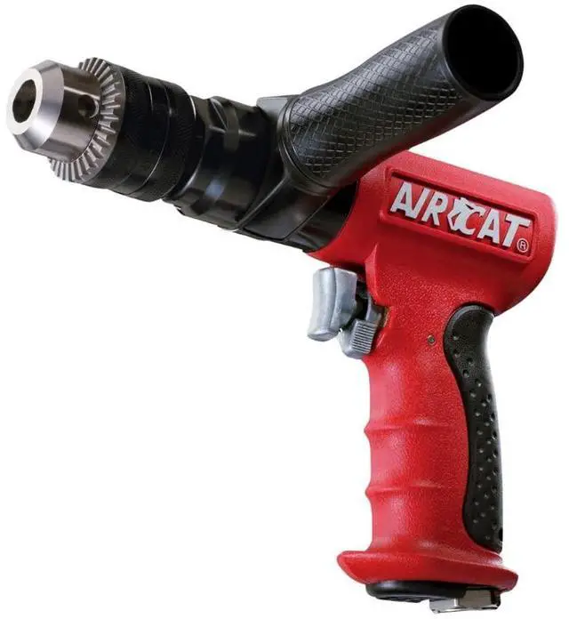 Main image of Pneumatic Tools 4450: 1/2-Inch Reversible Composite Drill Air Tool, Side Handle, 400 RPM,.60 HP Motor