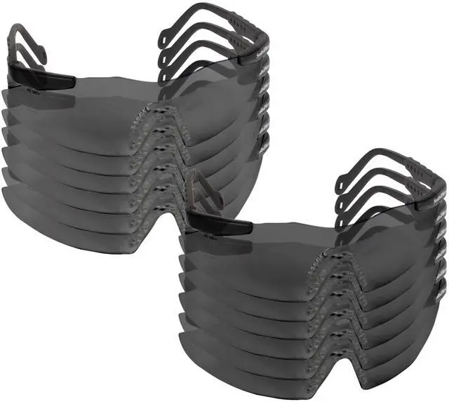 Alt view image 2 of 6 - Smith and Wesson Safety Glasses (19823), Magnum 3G Safety Eyewear, Smoke Lenses with Black Frame, Pack of 12