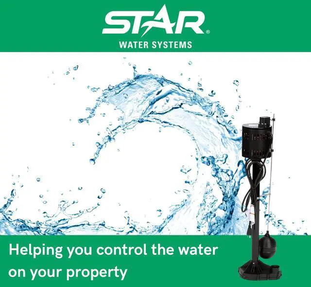 Alt view image 6 of 6 - 3CEH 1/3 HP Thermoplastic Pedestal Sump Pump with Vertical Float Switch, Low Profile Column Pump, 58 GPM, Fits in 12" Diameter Pit,3.5 Amps