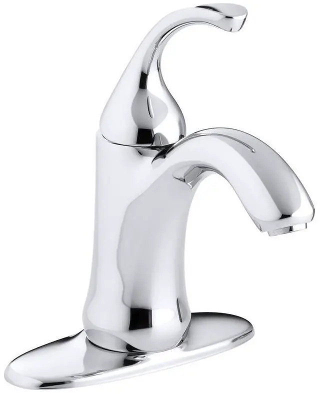 Main image of Single Handle Single hole or Centerset Bathroom Faucet with Metal Drain Assembly