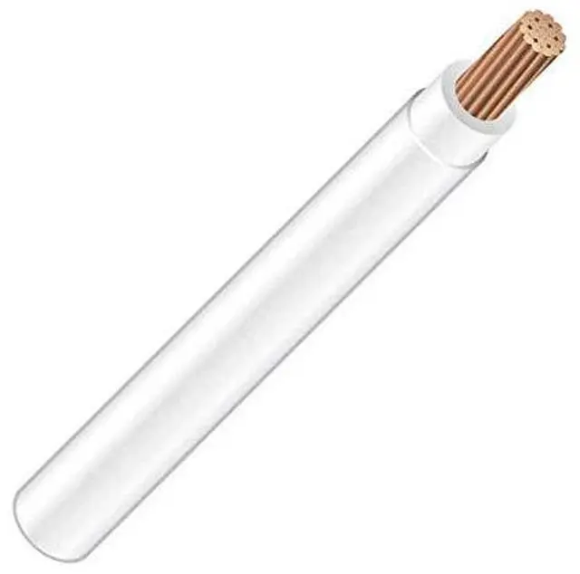 Main image of 6 AWG 19-Stranded THHN White Copper Building Wire (150Ft Cut)