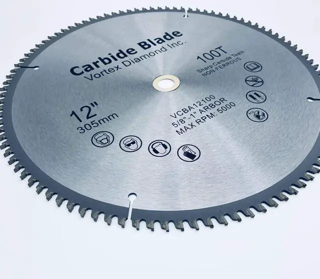 Alt view image 4 of 5 - (5 Pack) VAB 12 Inch 100 Teeth TCT Non-Ferrous Metal Cutting Circular Saw Blade (12 Inch 100 Teeth (5 Pack))