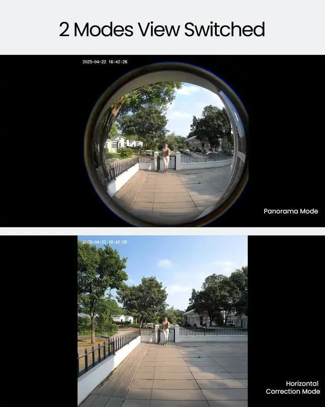 Alt view image 3 of 6 - Doorbell Camera Wireless No Subscription, 3MP Video Doorbell with Chime, 180° Head to Toe View, 2-Way Talk Voice Changer, AI Motion Detection Night Vision, Only 2.4GHz WiFi, Works with Alexa