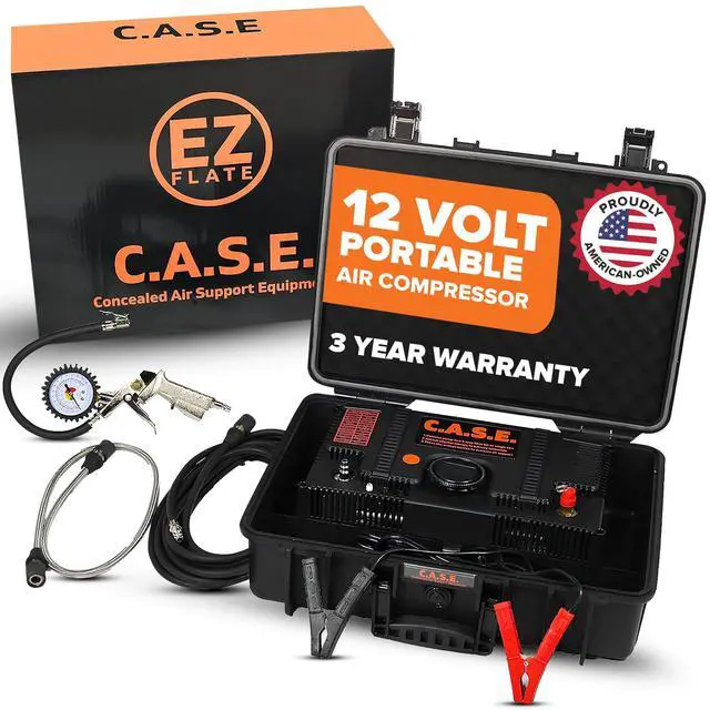 Main image of C.A.S.E. 12 Volt Air Compressor Built Into Heavy Duty Case | Dual Compressor | 10.6 CFM | Offroad Air Compressor 4x4 |150 PSI | Portable Inflator With Pressure Gauge