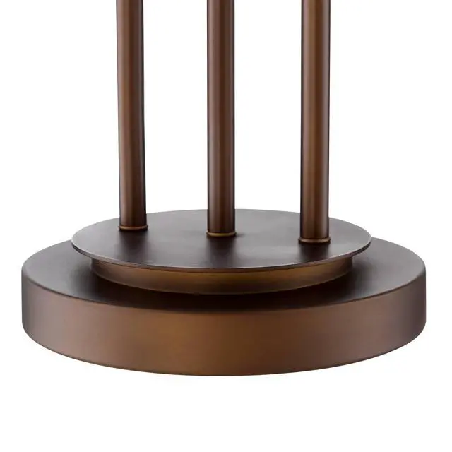 Alt view image 6 of 6 - Marlowe 28 3/4" Tall Rustic Modern Industrial End Table Lamp Pull Chain Brown Bronze Finish Metal Single Woven Shade Cottage Core Living Room Bedroom Bedside Nightstand House