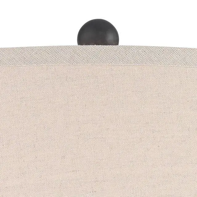 Alt view image 3 of 6 - Romeo 23 1/2" High Jar Small Modern Coastal Accent Table Lamps Set of 2 Stone Gray Finish Fabric Beige Shade Living Room Bedroom Bedside Nightstand House Office Home Reading Kitchen