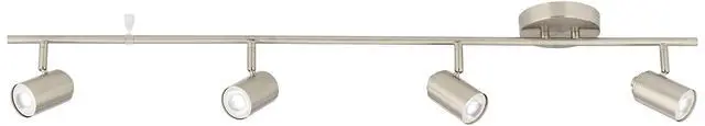 Alt view image 6 of 6 - Vester 4-Head LED Wall or Ceiling Track Light Fixture Kit Spot-Light GU10 Dimmable Directional Silver Brushed Nickel Finish Modern Kitchen Bathroom Living Room Dining Hallway 40" Wide