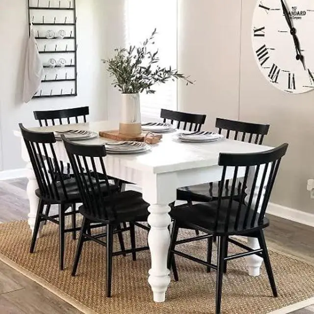 Alt view image 4 of 6 - Chunky Hardwood Unfinished Farmhouse Dining Table Legs Set of 4 Turned Legs