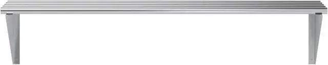 Alt view image 5 of 6 - Premium Stainless Steel Tubular Wall Shelf 14" D x 48" L | NSF Certified | Equipment & Appliance Wall Shelf for Kitchen, Restaurant, Utility Room