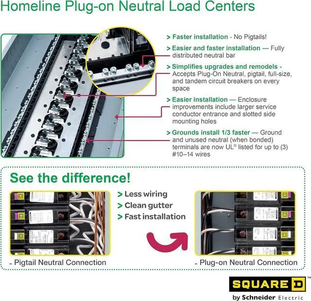 Alt view image 4 of 4 - Square D by HOM816M200PFTRB Convertible Mains (Breaker) Load Center, 120/240 Vac, 200 A, 1 Phases, 22000 Air Interrupt