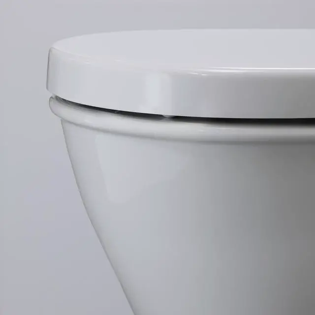 Alt view image 6 of 6 - Universal Elongated Toilet Seat with Soft Close Lid, Stainless Steel Hinges