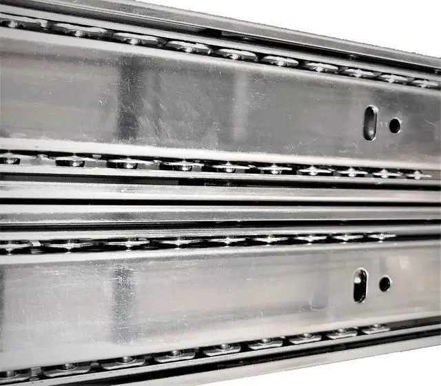 Alt view image 2 of 6 - 10 Pack 3-Section 100 LB Capacity Full Extension Ball Bearing Side Mount Drawer Slides (20 Inches)