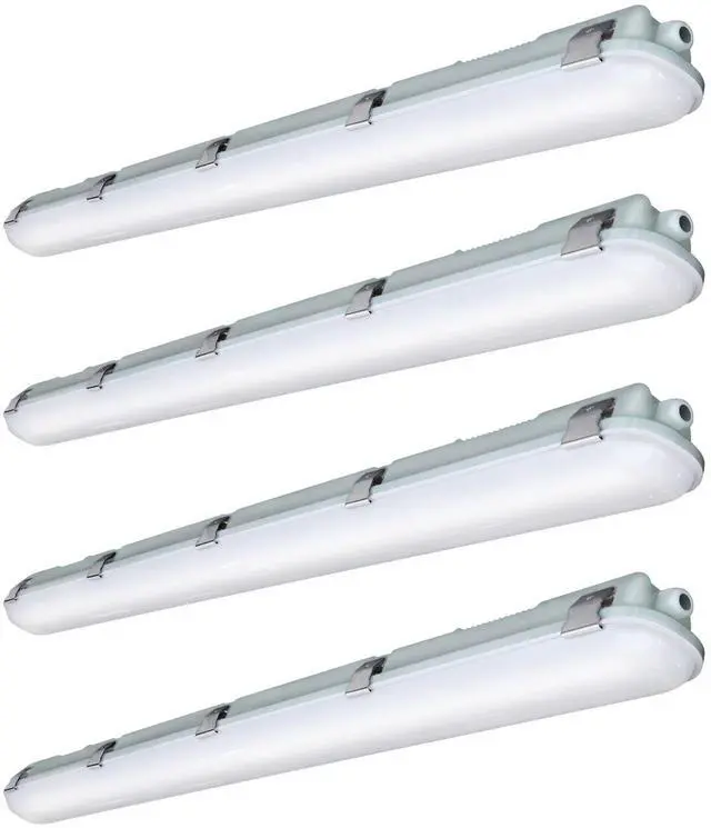 Main image of 4FT LED Vapor Tight Light Fixture, 4420/4940/5850LM Vapor Light Fixture, 3500K/4000K/5000K CCT Selectable, Waterproof Outdoor Shop Light for Parking Carport Car Wash Garage 4-Pack