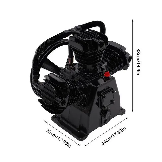 Alt view image 2 of 6 - Air Compressor Pump Head 115PSI 4HP 3 Cylinder Air Compressor Pump Head 1000rmp 3KW 3 Stage Universal Low Energy Consumption Air Compressor Head Replacement Faster Inflation & Low Noise