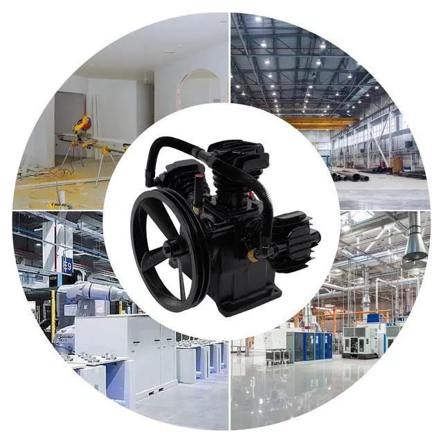 Alt view image 4 of 6 - Air Compressor Pump Head 115PSI 4HP 3 Cylinder Air Compressor Pump Head 1000rmp 3KW 3 Stage Universal Low Energy Consumption Air Compressor Head Replacement Faster Inflation & Low Noise