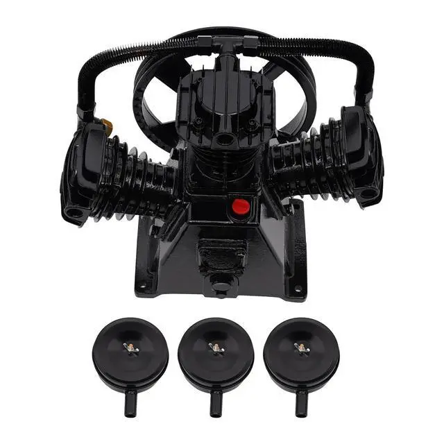 Alt view image 5 of 6 - Air Compressor Pump Head 115PSI 4HP 3 Cylinder Air Compressor Pump Head 1000rmp 3KW 3 Stage Universal Low Energy Consumption Air Compressor Head Replacement Faster Inflation & Low Noise