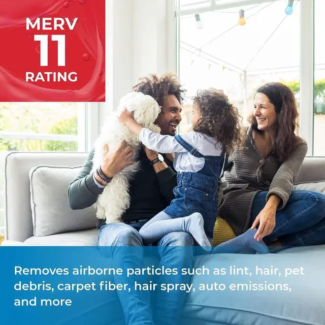 Alt view image 3 of 4 - 22x25x1 MERV 11 Pleated Filter Air Filters - Made in USA (6 Pack)