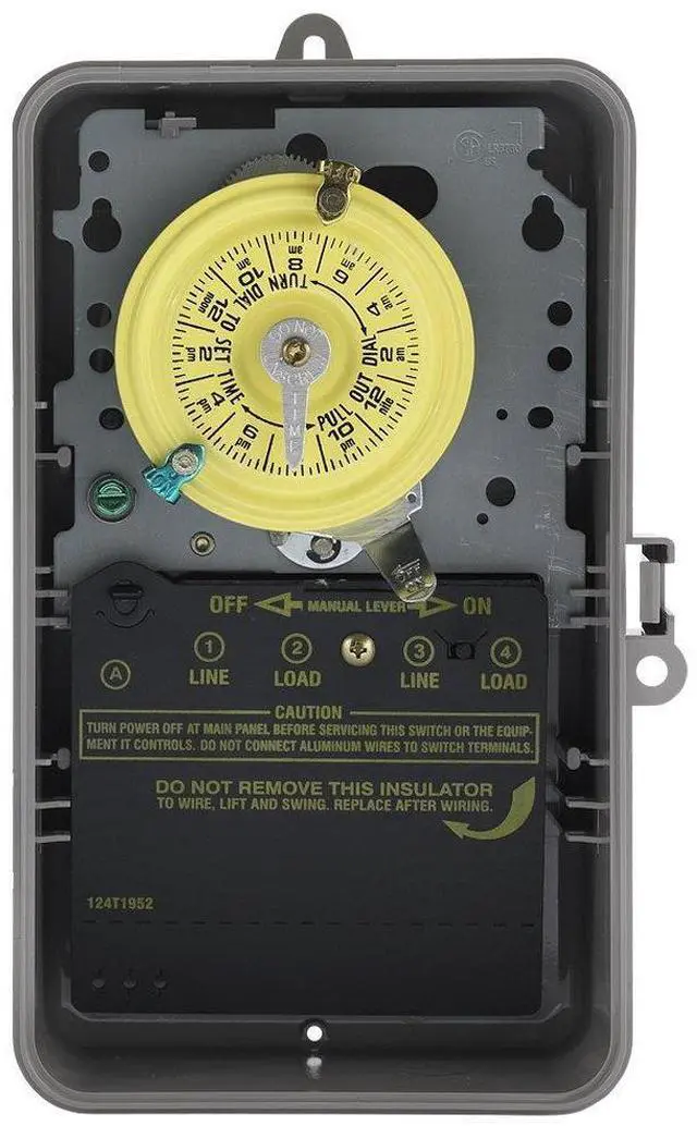 Main image of T101P ON/Off T100 Series Mechanical Timer Switch 120 Volt AC 40 Amp 24 Hour