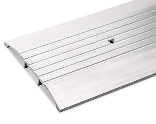 Alt view image 2 of 4 - 6" Wide x 1/2" High Heavy Duty Fluted Aluminum Threshold (6 FT)