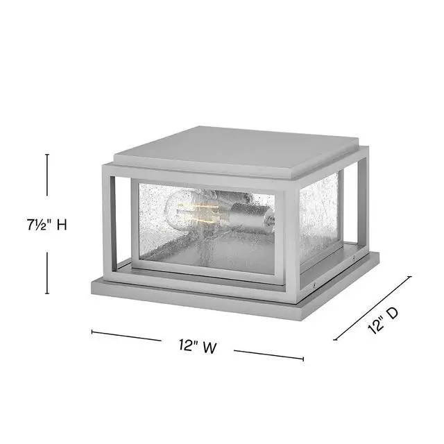 Alt view image 2 of 6 - Republic Small Pier Mount Lantern, Low Voltage Satin Nickel