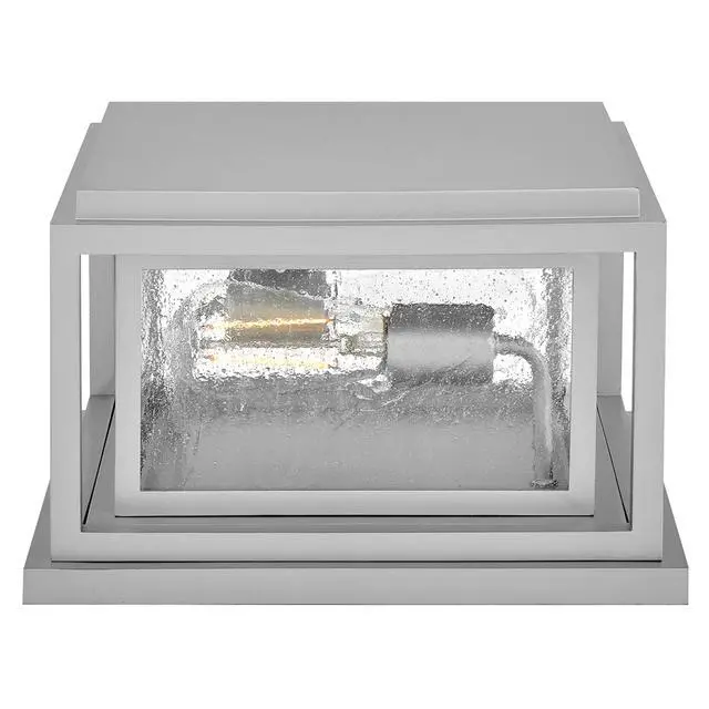 Alt view image 6 of 6 - Republic Small Pier Mount Lantern, Low Voltage Satin Nickel